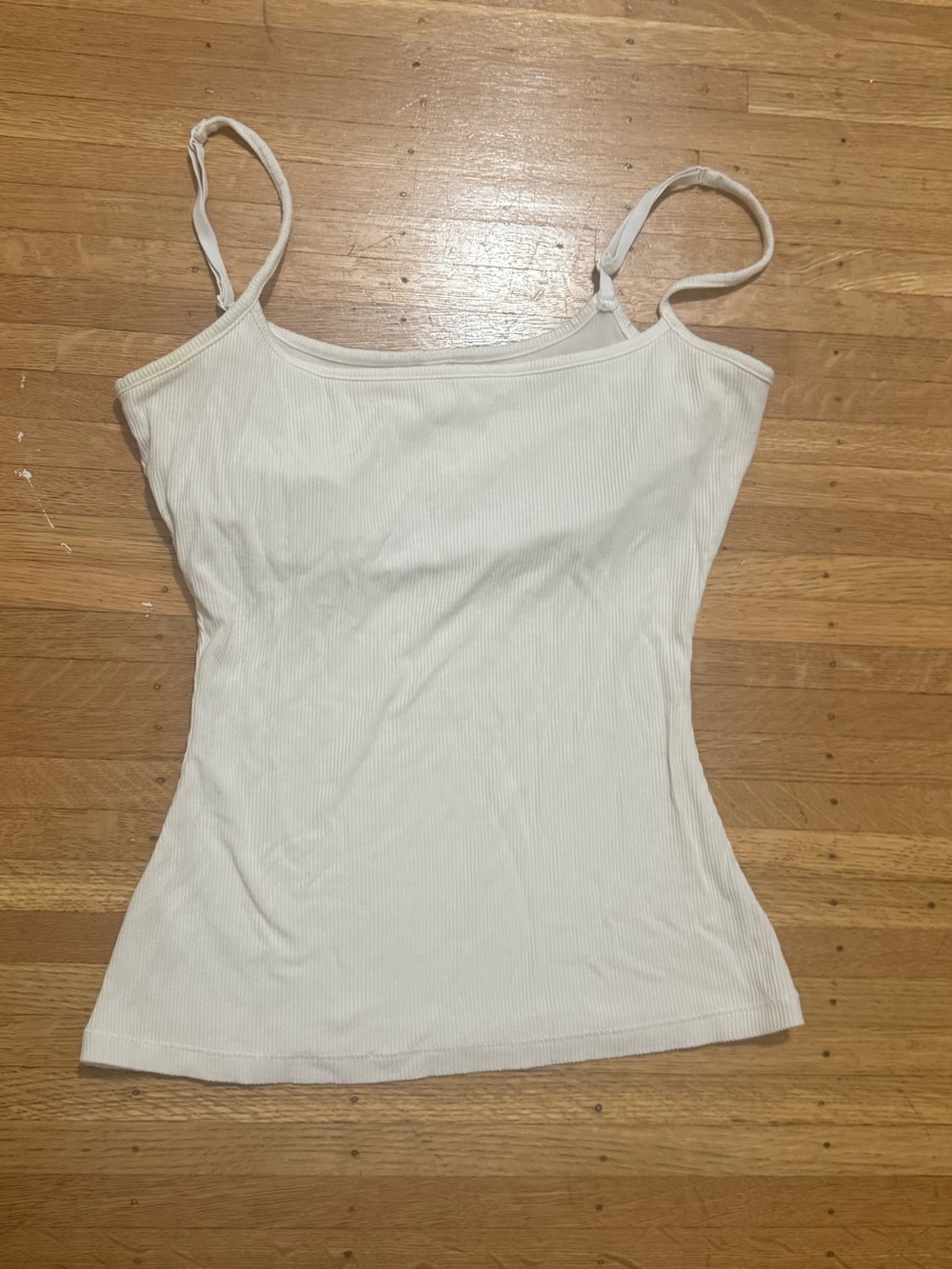 SKIMS White Ribbed Camisole Tank Top